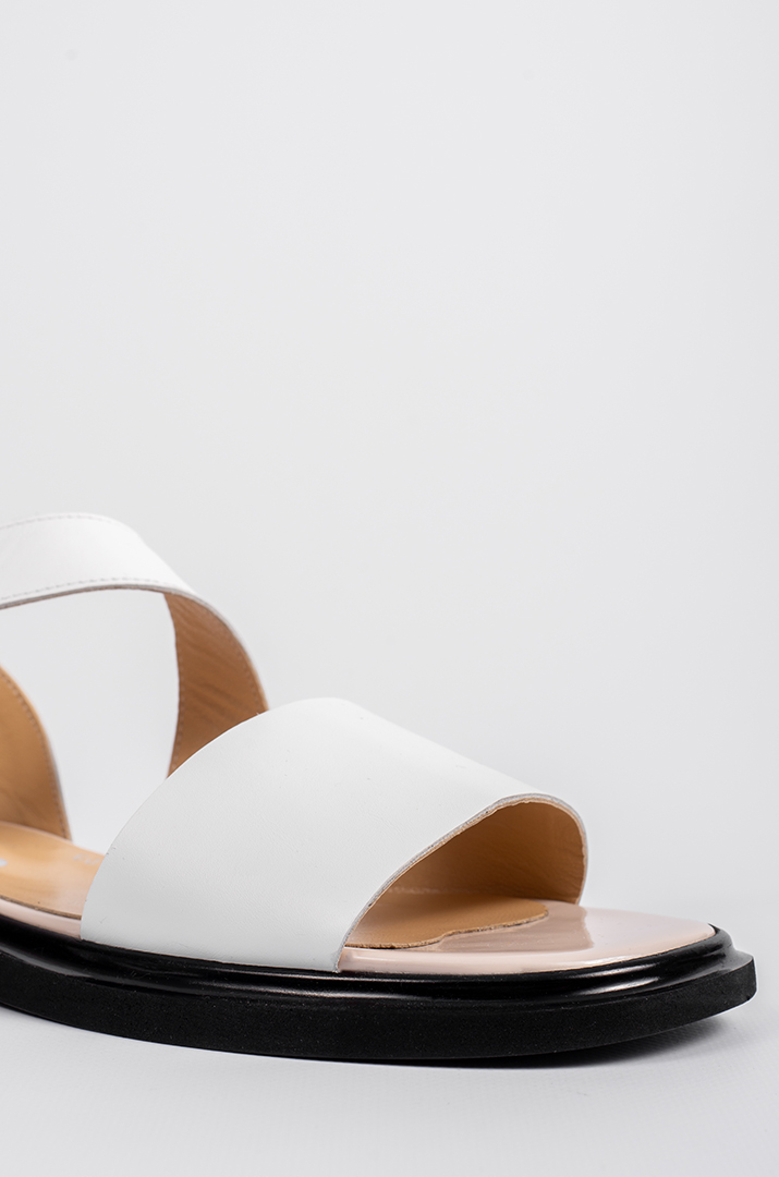 Босоніжки білі шкіряні великих розмірів