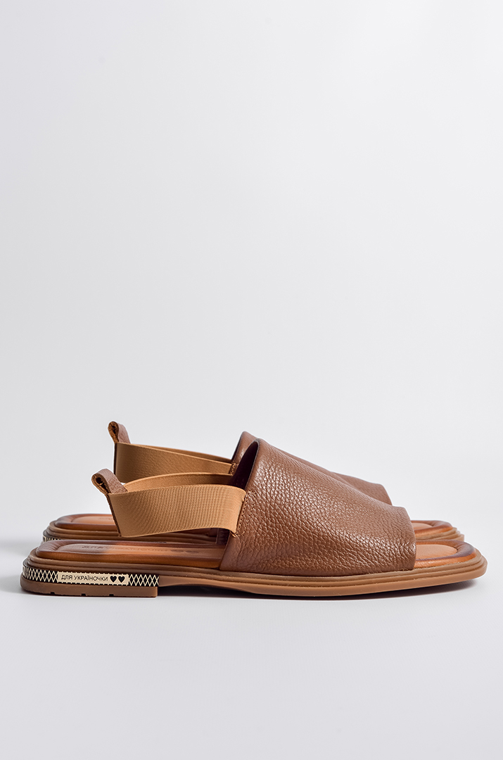 Босоніжки коричневі із м’якою фіксацією великих розмірів