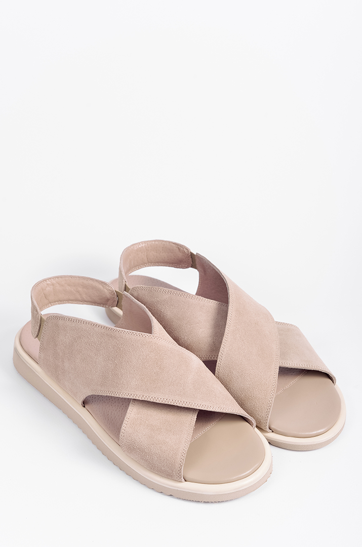 Босоніжки кольору візон великих розмірів