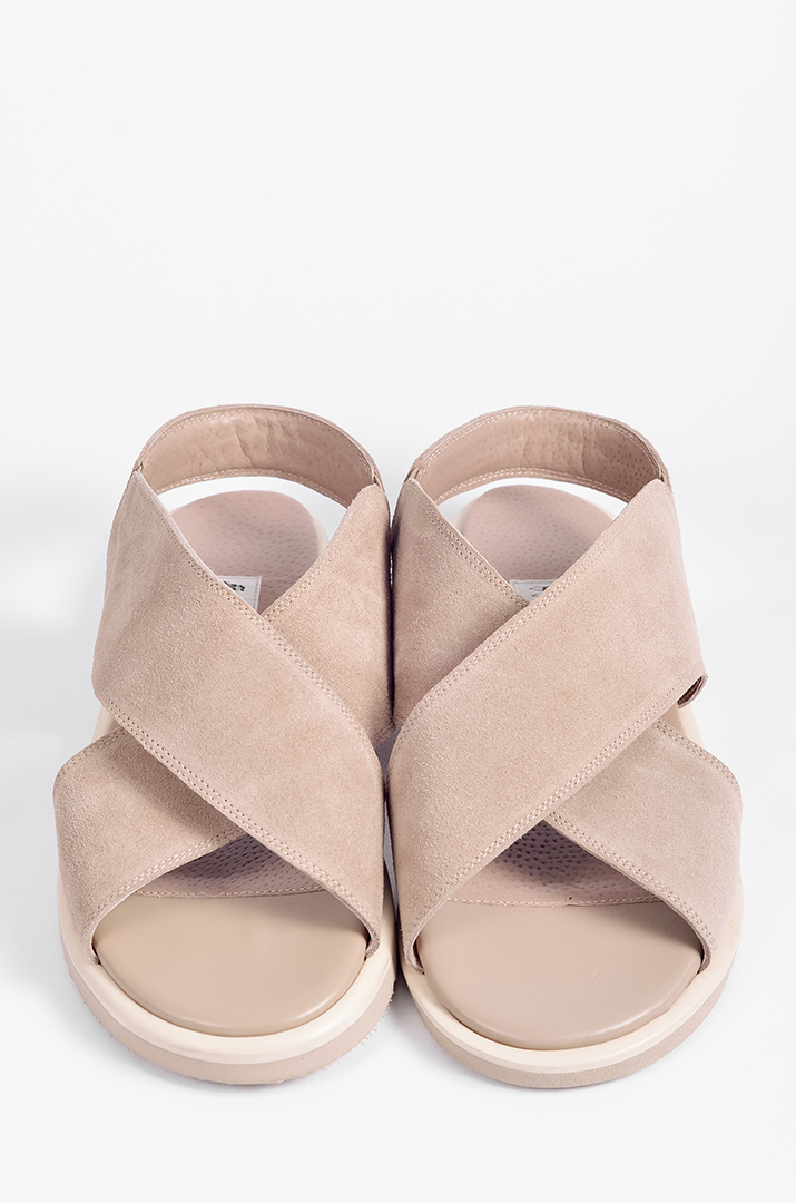 Босоніжки кольору візон великих розмірів