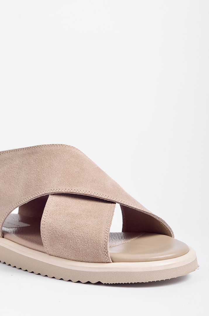 Босоніжки кольору візон великих розмірів