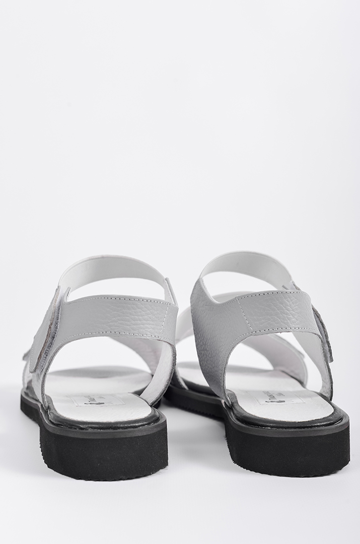 Босоніжки сріблясті з липучками великих розмірів