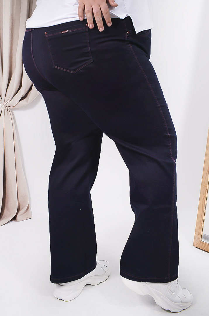 Джинсы широкие батал