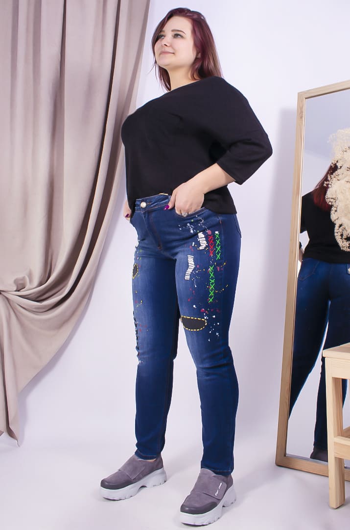 Джинси завужені декоровані