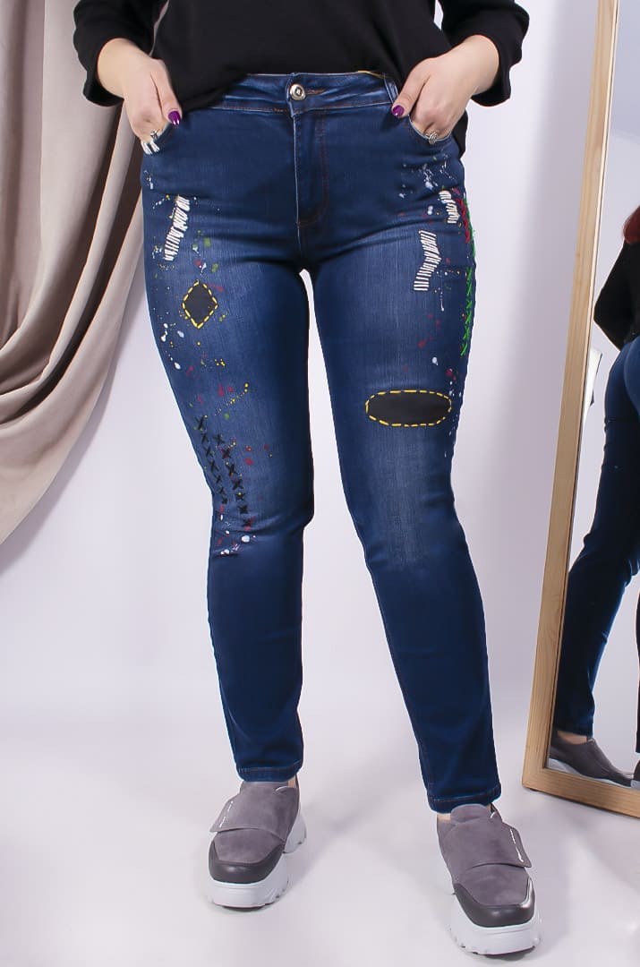 Джинси завужені декоровані