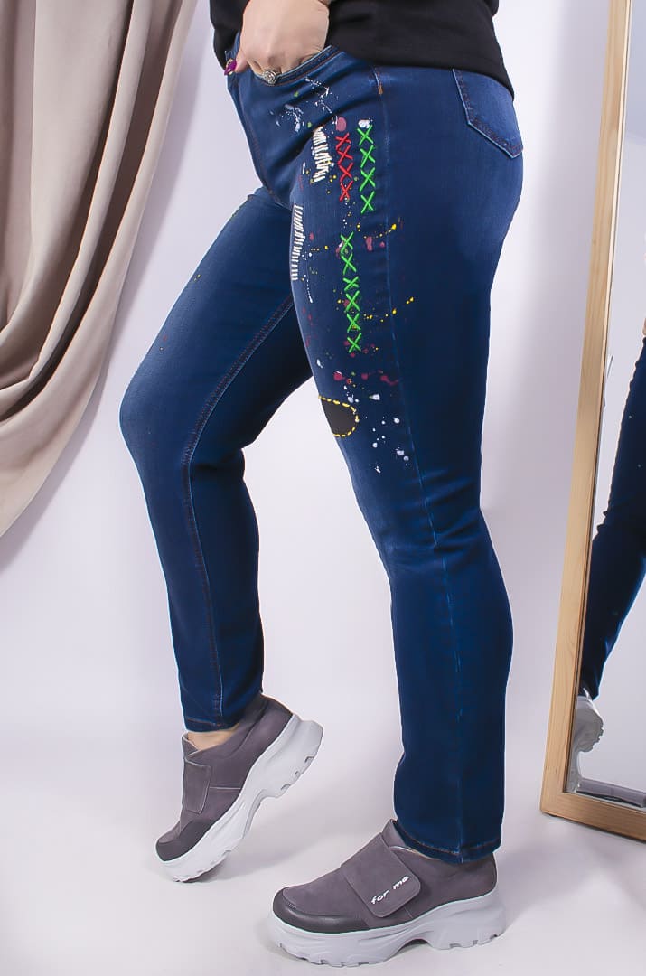 Джинси завужені декоровані