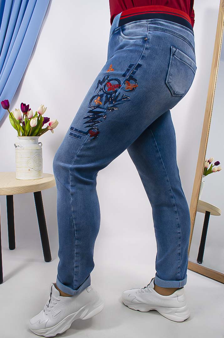 Джинси завужені з декором