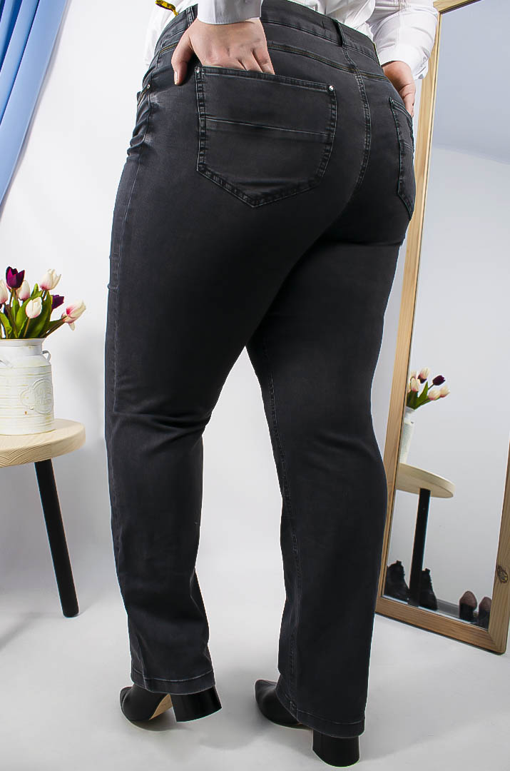 Джинсы средние с поясом супер батал