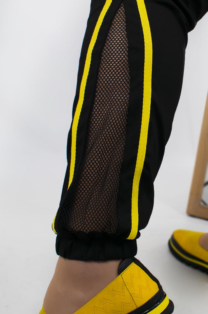 Стильные  зауженные брюки с сеткой супер батал