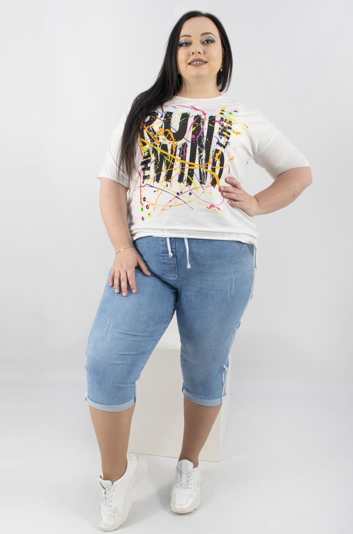 Капрі джинсові батал