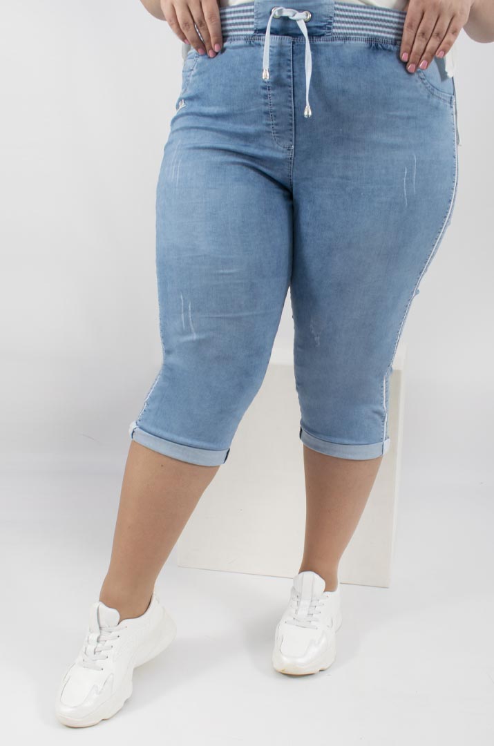 Капрі джинсові батал