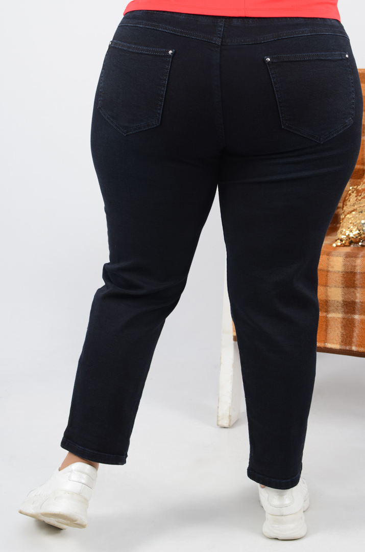 Джинси завужені з декорованою шнурівкою батал