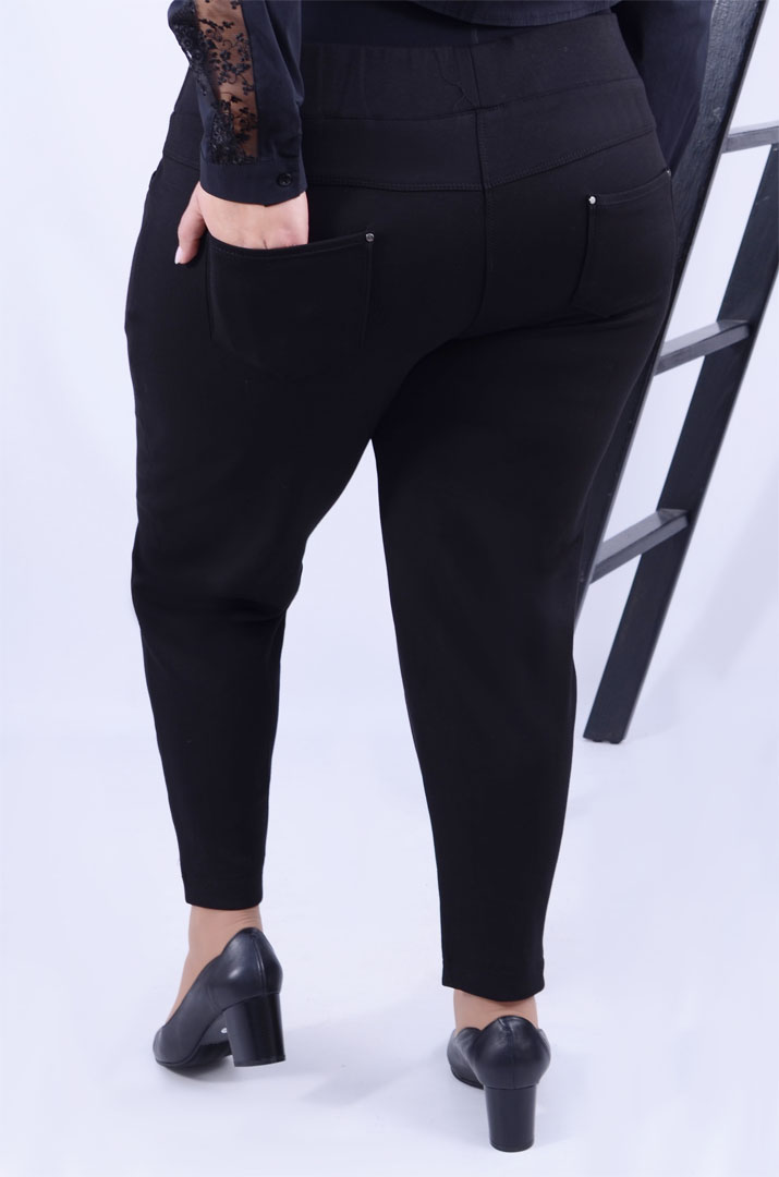 Класичні брюки банани з декором батал