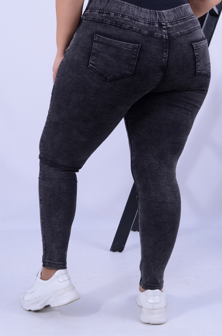 Джеггінси з прикрасою у трендовому кольорі батал