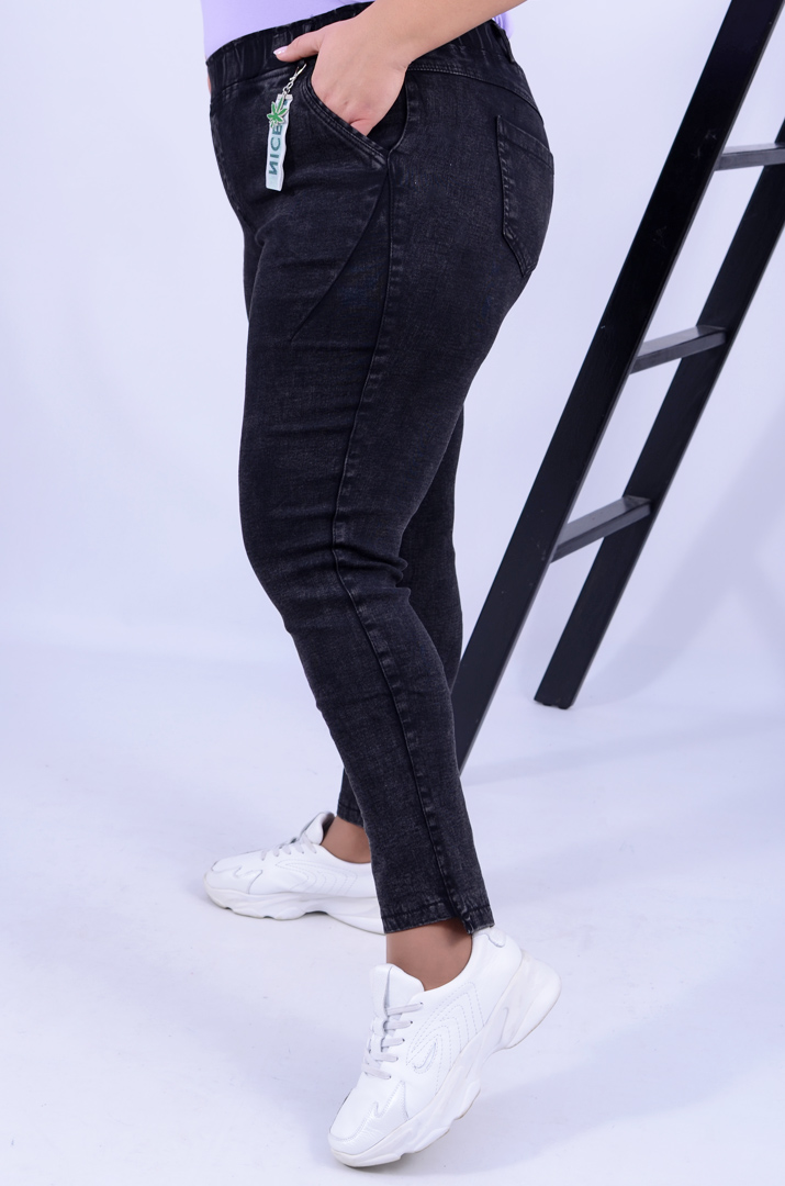 Утеплені джеггінси з прикрасою супер батал