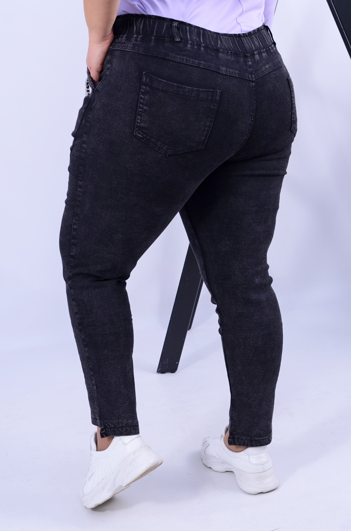 Утеплені джеггінси з прикрасою супер батал