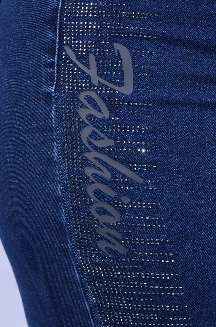 Джинси завужені з блискітками батал