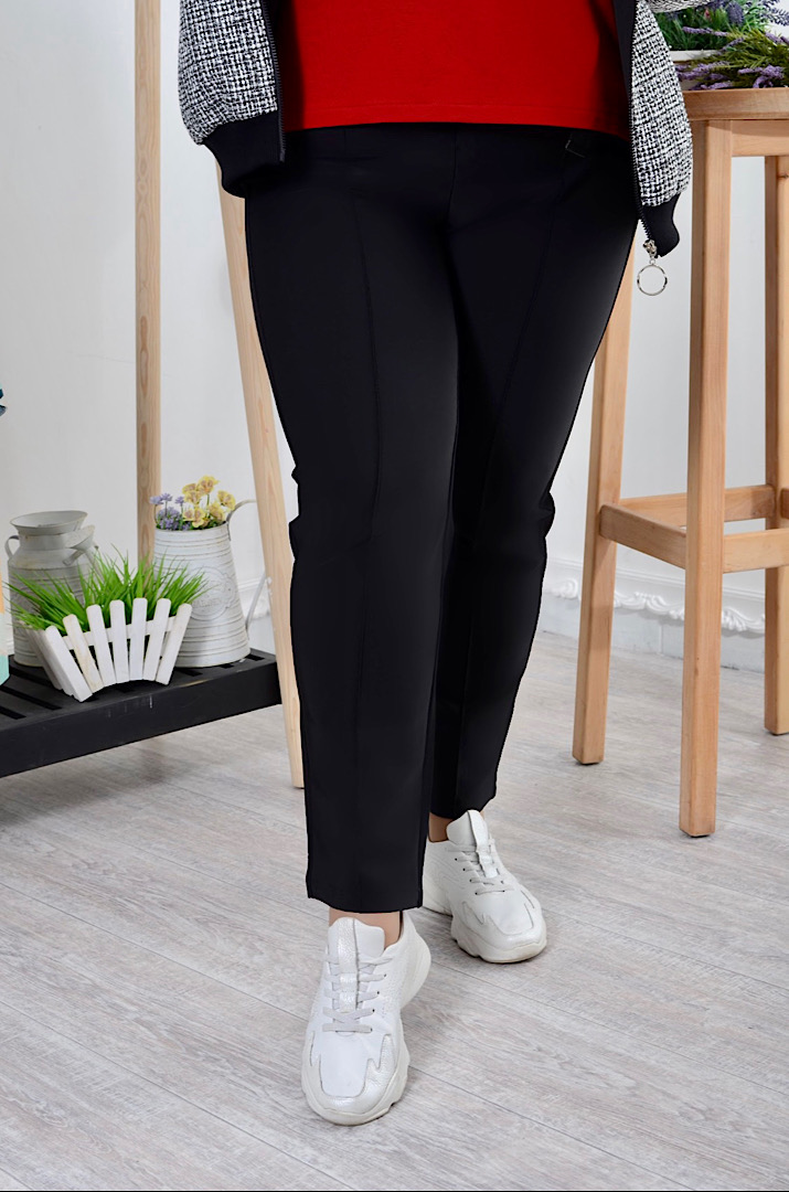 Брюки зауженные со стрелками батал