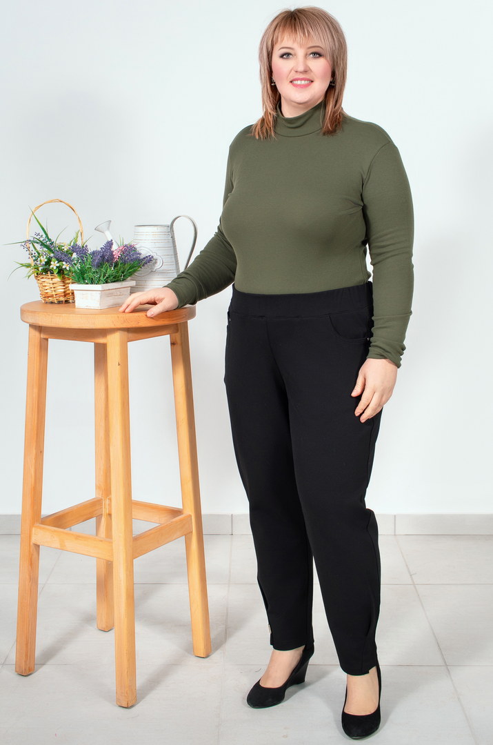 Briuky_banany_na_podviinii_shyrokii_rezyntsi_batal_Pyshna_Krasа Брюки банани на подвійній широкій резинці батал