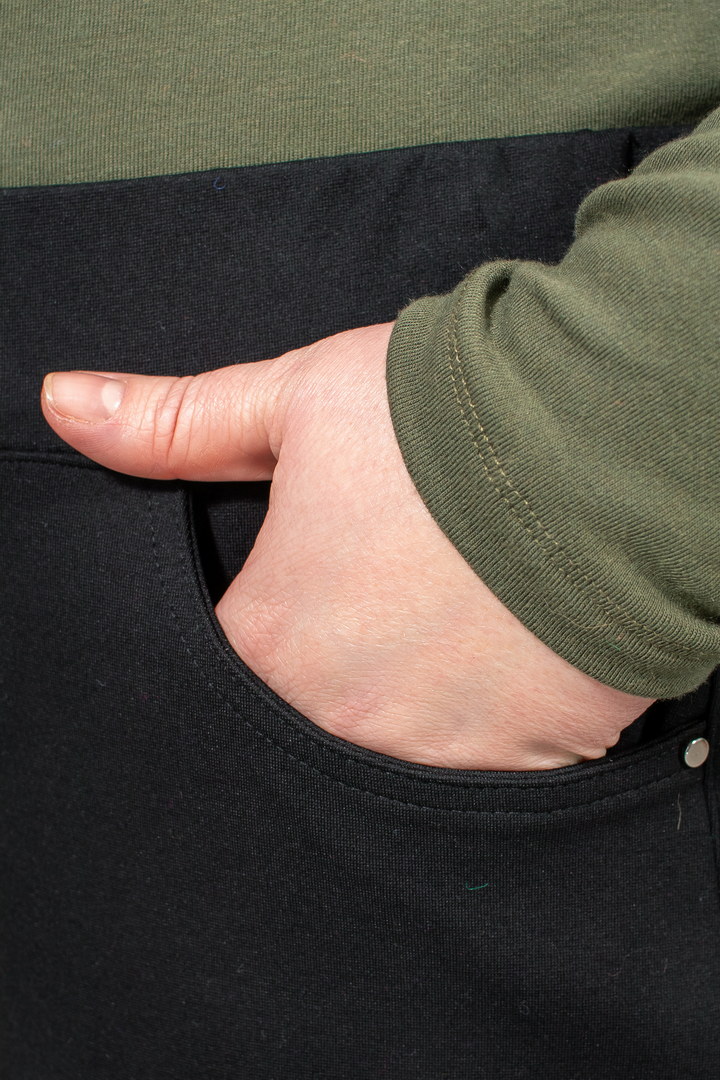 Брюки банани на подвійній широкій резинці батал