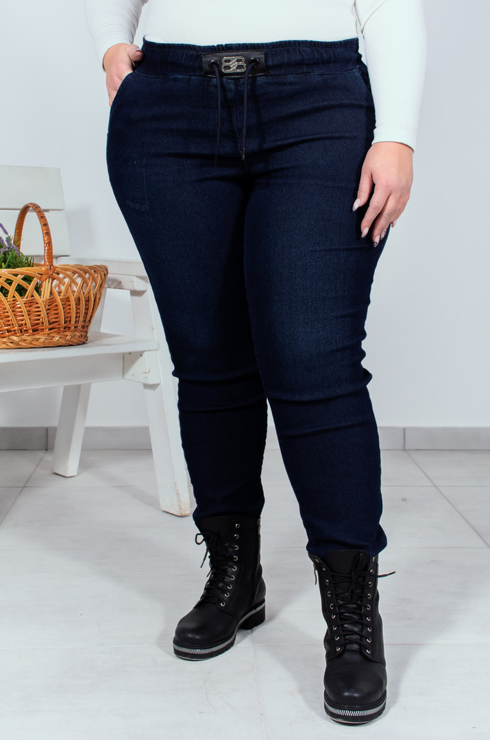 Джинси завужені на шнурівці супер батал