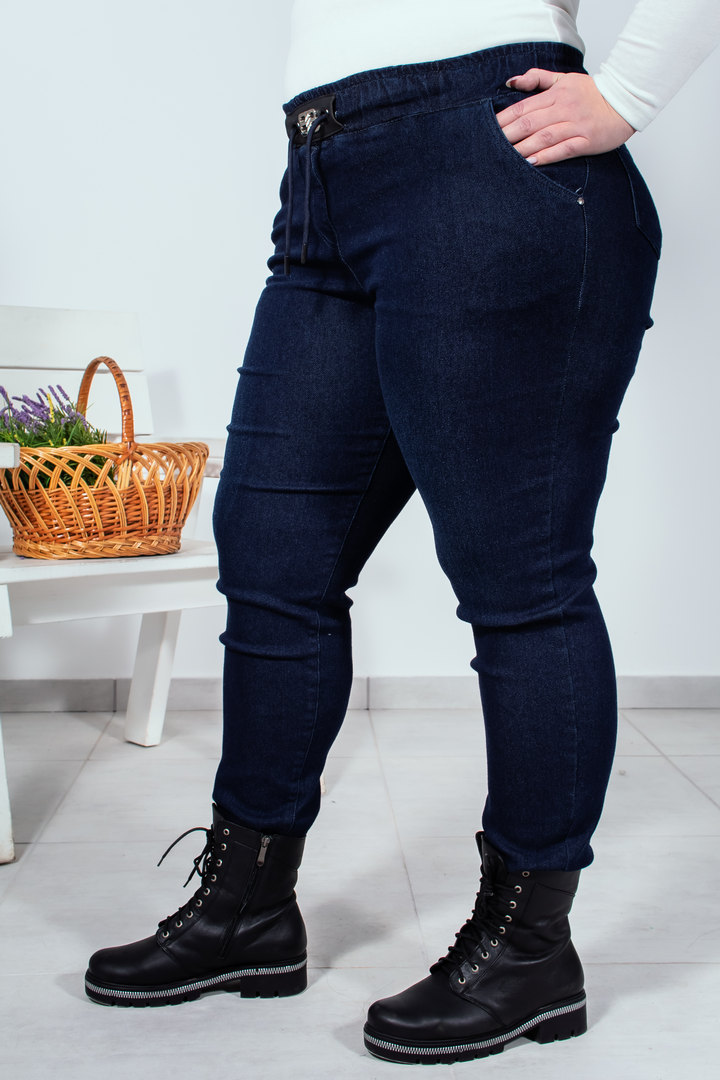 Джинси завужені на шнурівці супер батал