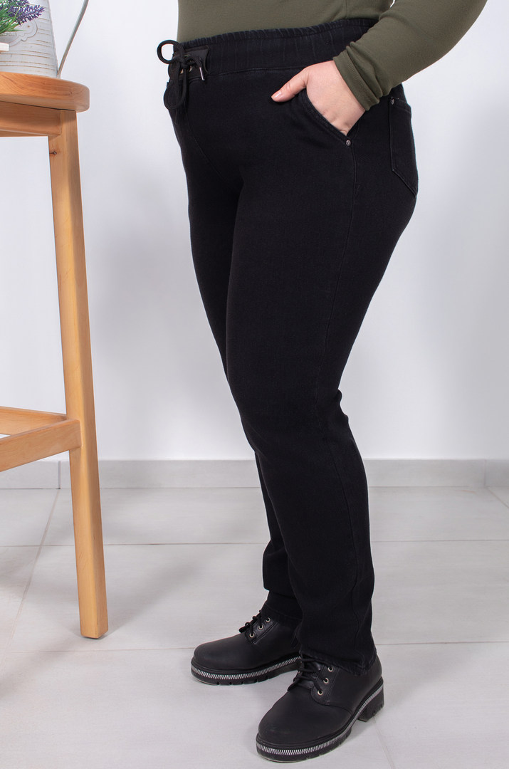 Джинси завужені на шнурівці супер батал