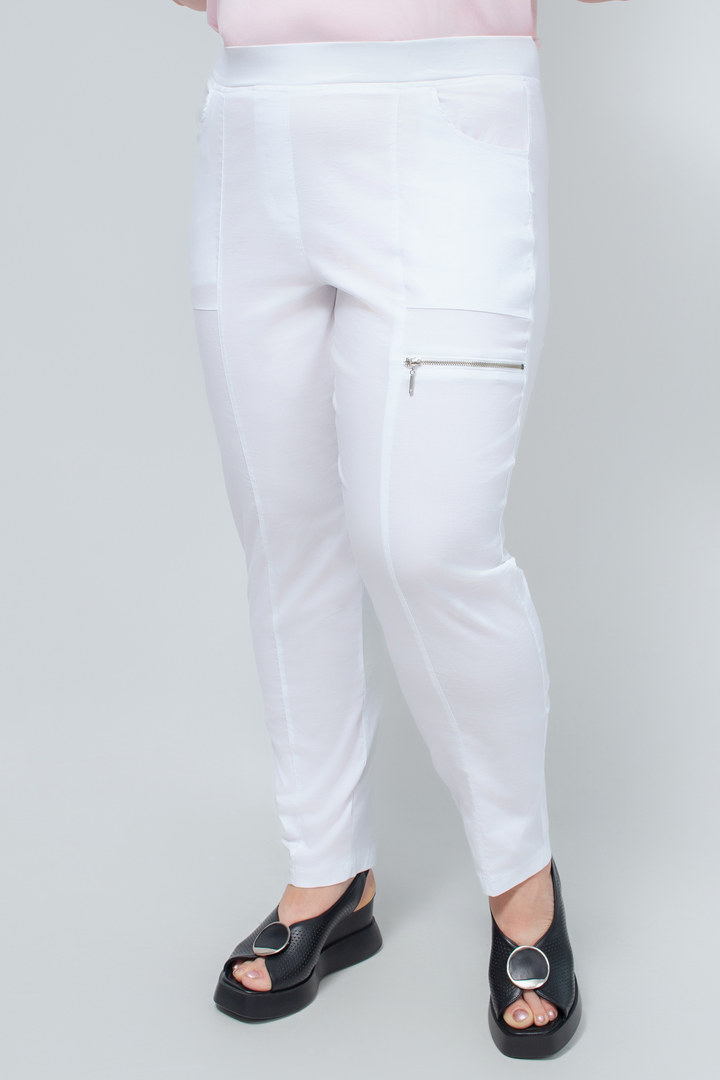 Брюки с широкими карманами и молнией супер батал