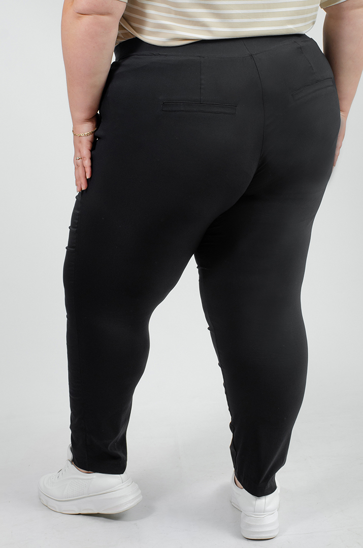 Брюки с широкими карманами и молнией супер батал