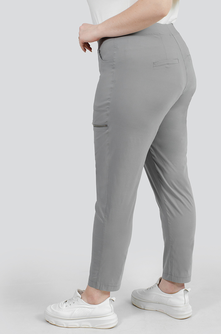 Брюки с широкими карманами и молнией супер батал