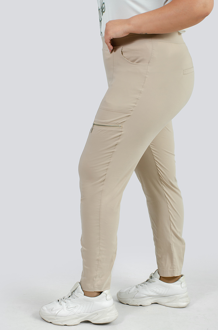 Брюки с широкими карманами и молнией супер батал