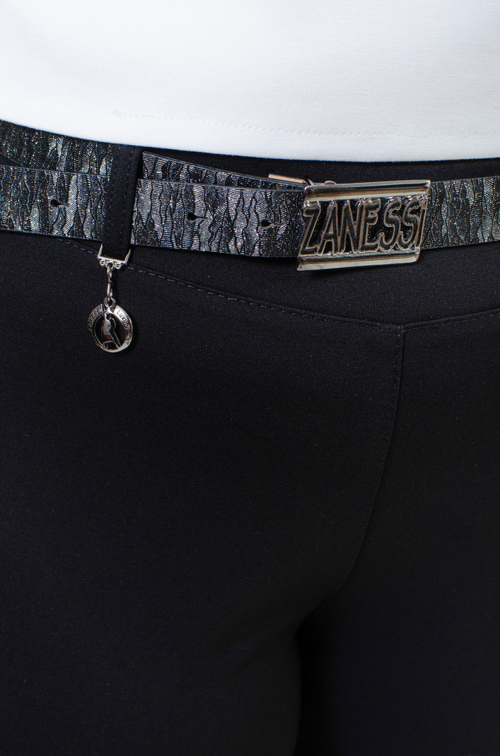 Брюки кюлоти з поясом і прикрасою батал