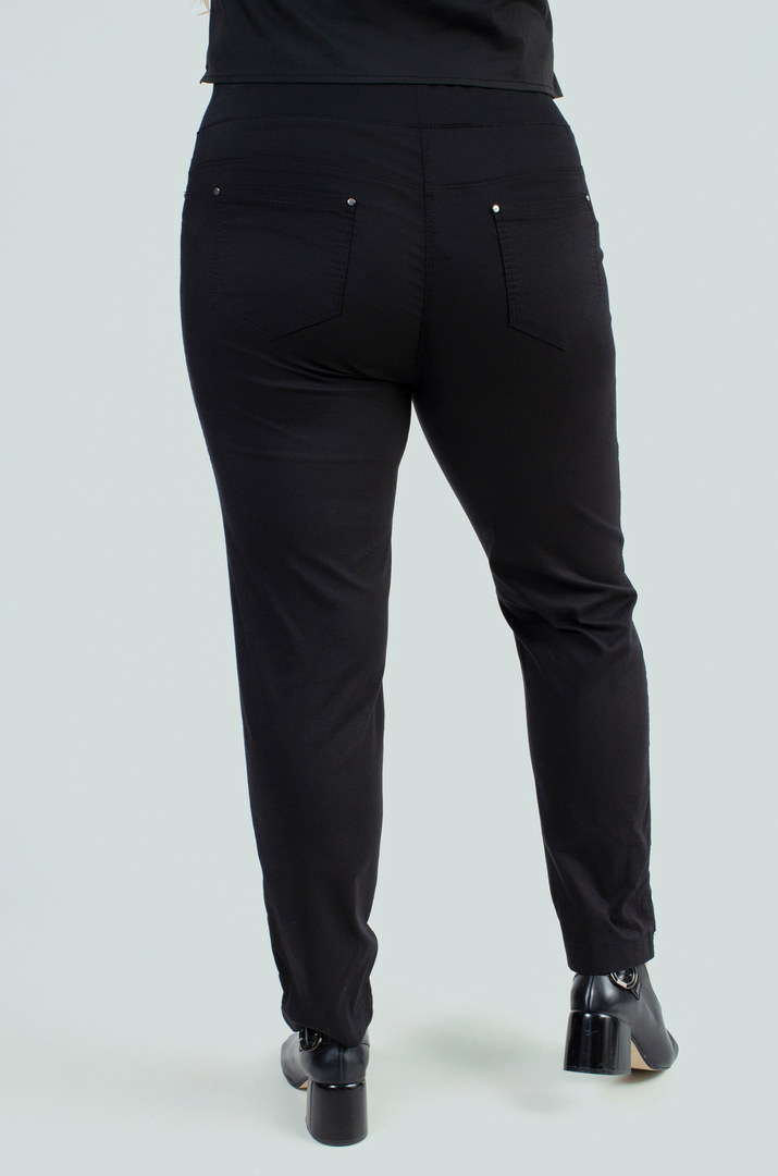 Брюки 7/8 з текстурним візерунком ромб внизу супер батал