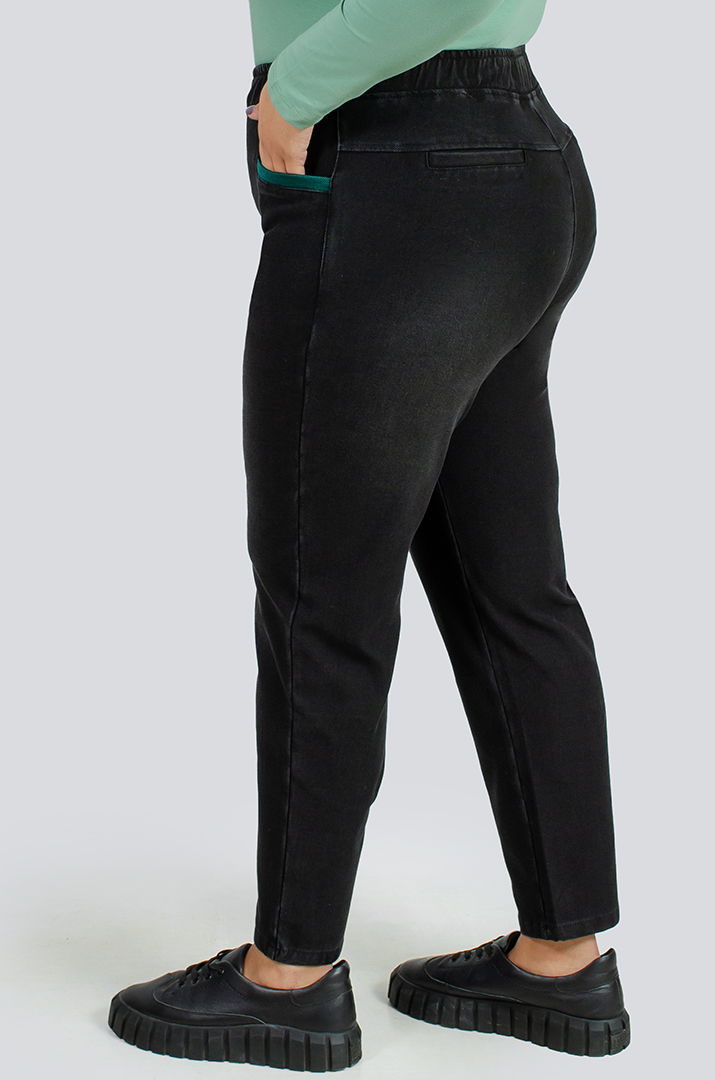 Графітові джинси 7/8 великих розмірів