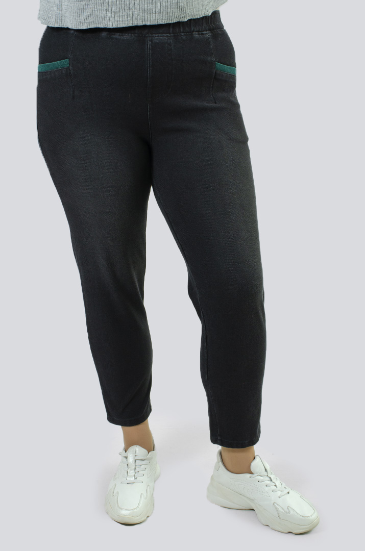 Графітові джинси 7/8 великих розмірів