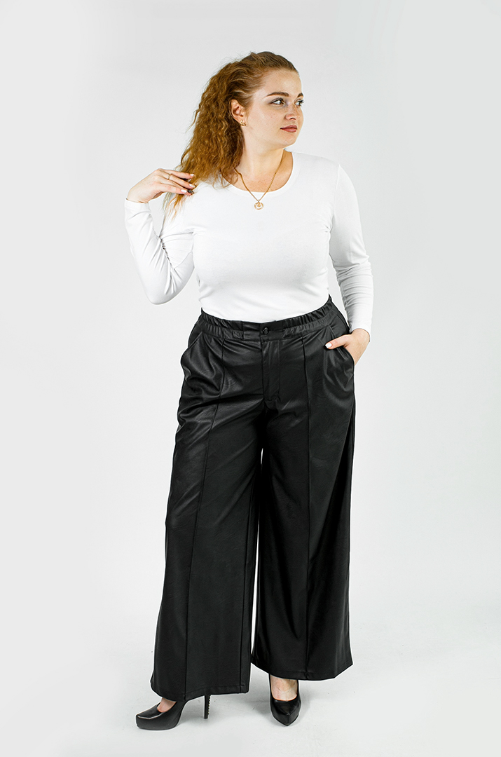 Шкіряні брюки супер батал