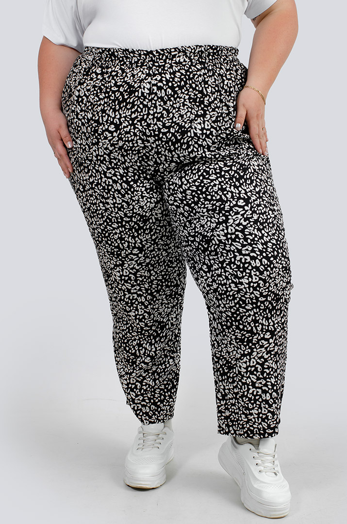 Брюки 7/8 в принт больших размеров