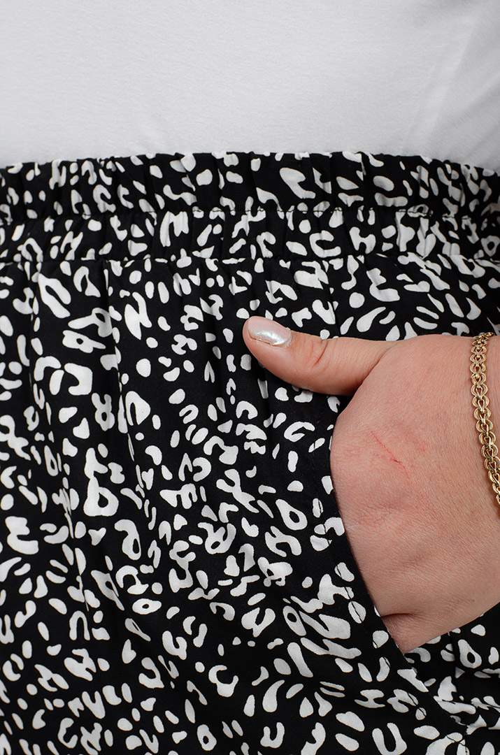 Брюки 7/8 в принт больших размеров