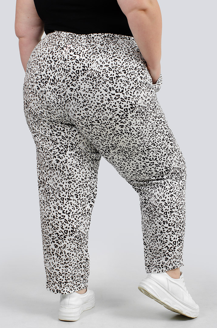 Брюки 7/8 в принт больших размеров