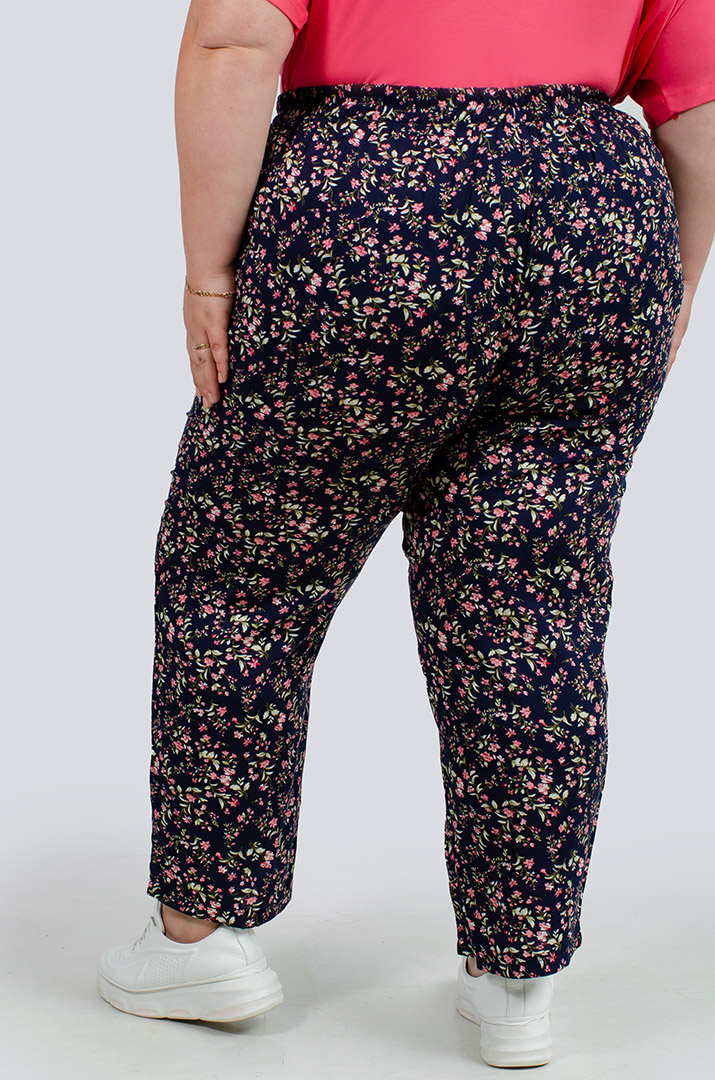 Брюки 7/8 в принт больших размеров