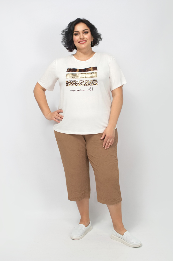 Капрі однотонні із жатки великих розмірів