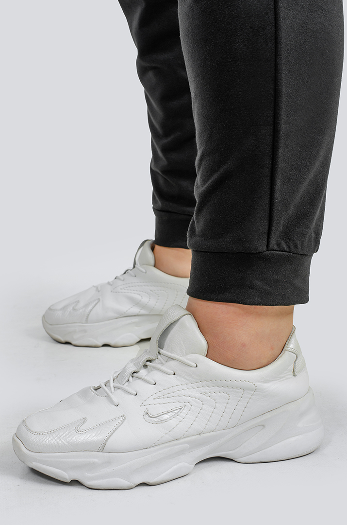 Чорні спортивні брюки з манжетом великих розмірів