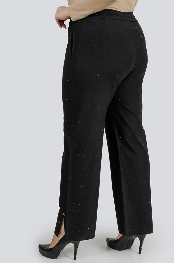 Брюки широкі зі стразами великих розмірів