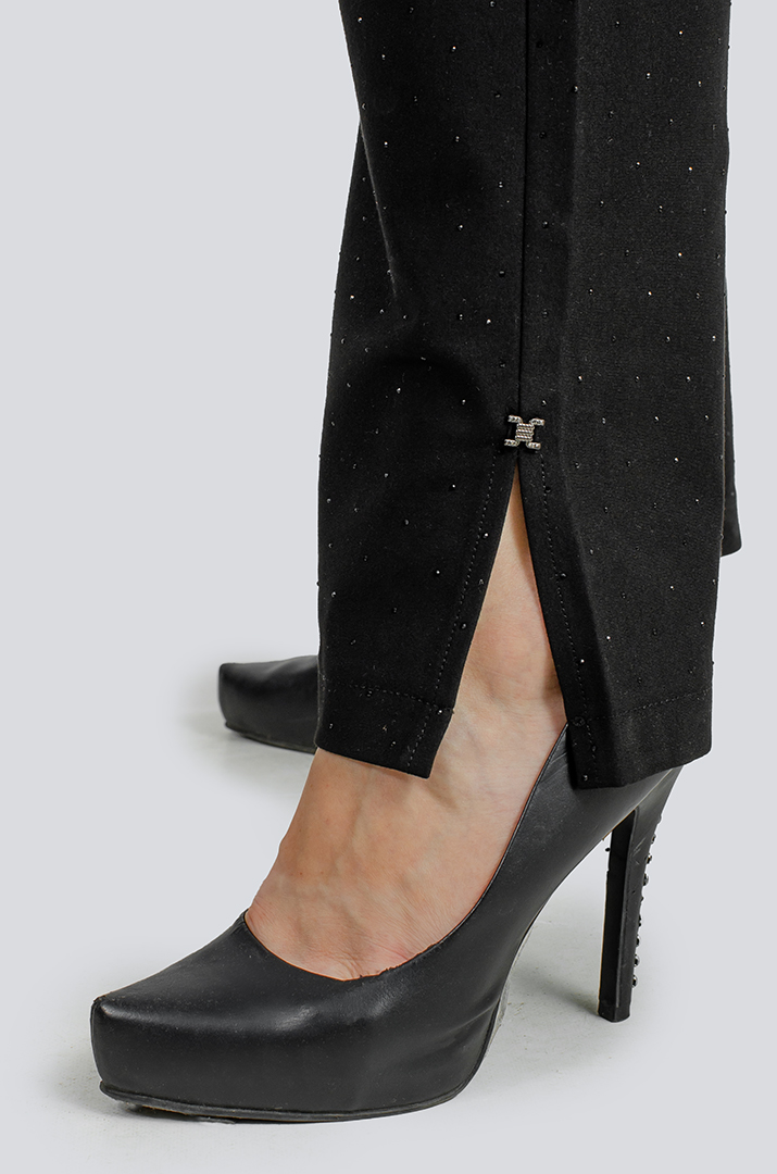 Брюки широкі зі стразами великих розмірів