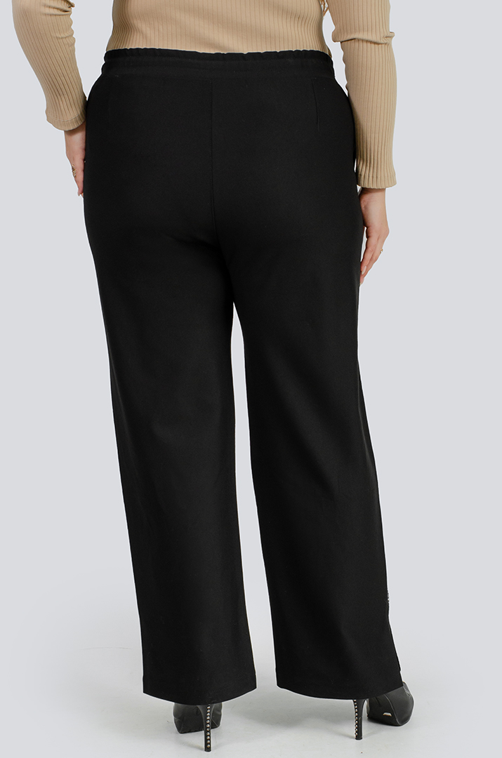 Брюки чорні зі стразами великих розмірів