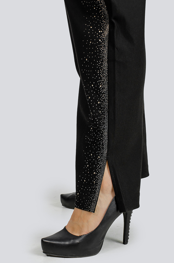 Брюки чорні зі стразами великих розмірів