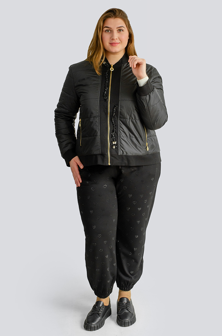 Брюки бананы с декором больших размеров