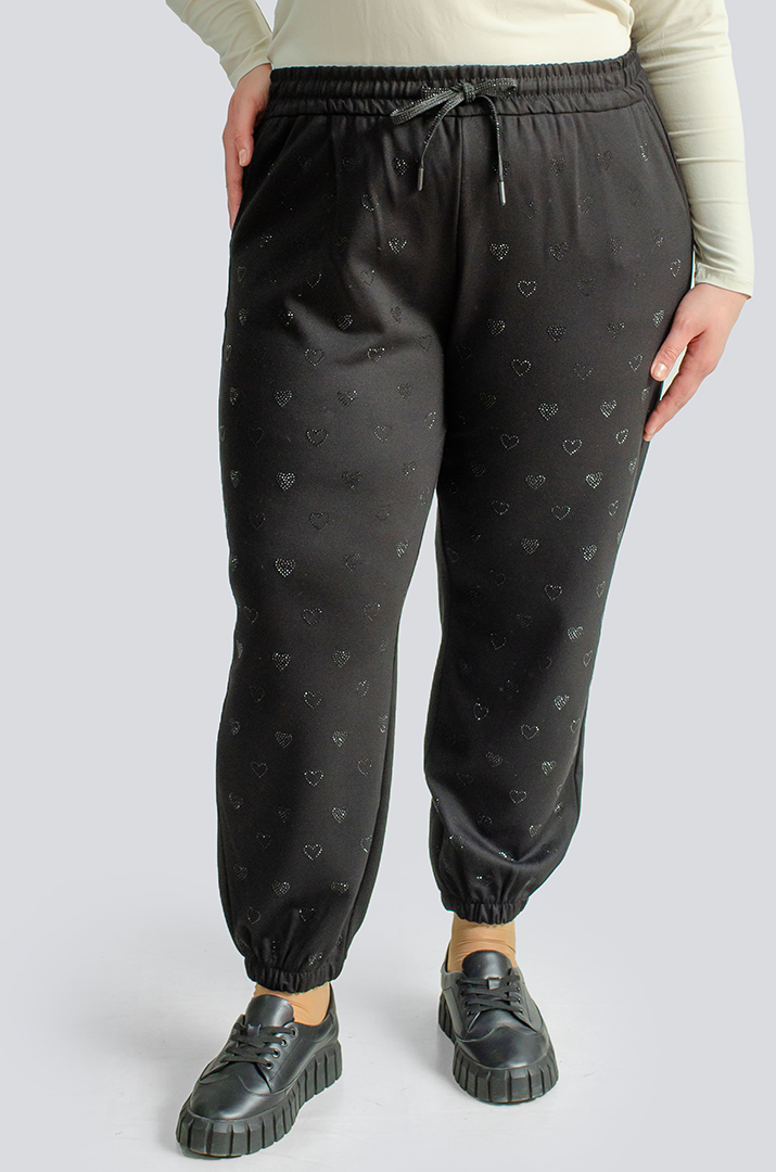 Брюки бананы с декором больших размеров