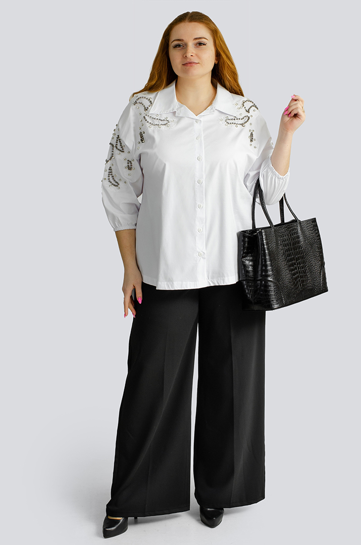 Брюки палаццо зі стрілками великих розмірів