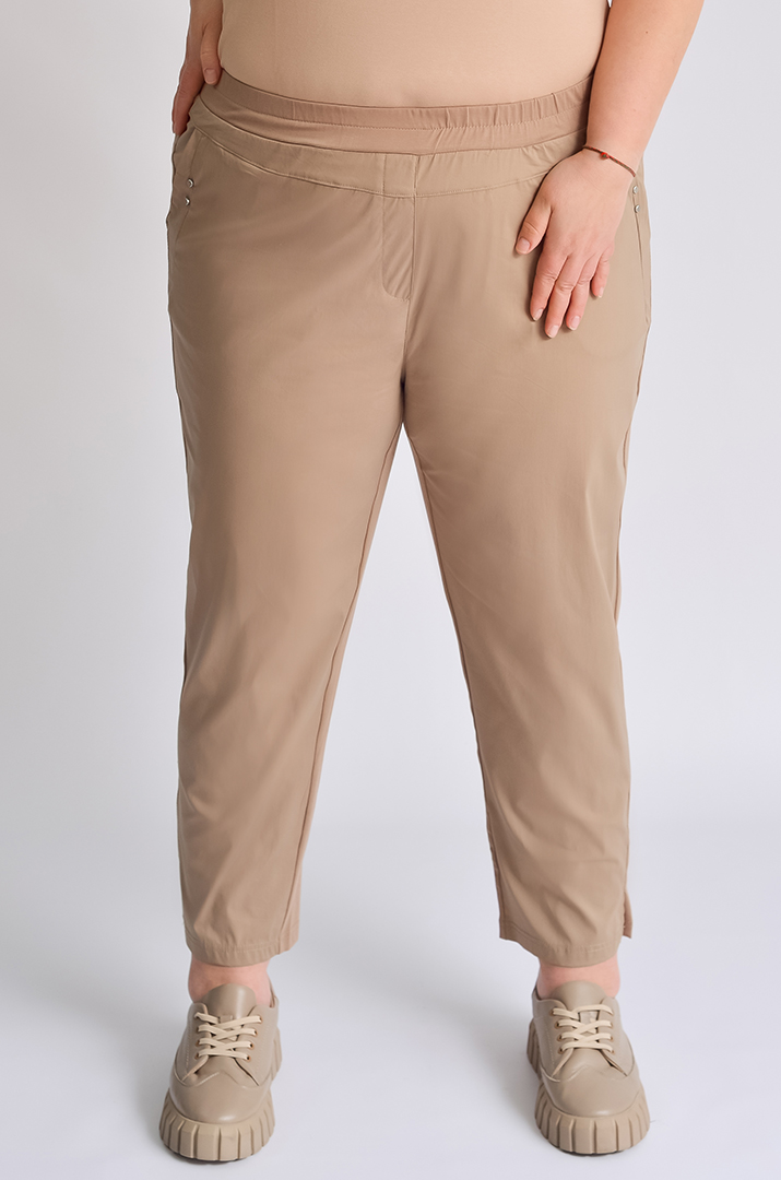 Брюки 7/8 трикотажні із розрізами великих розмірів